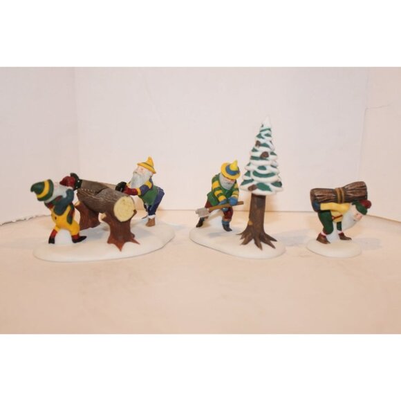 Dept 56  North Pole - Woodsmen Elves - Picture 1 of 6